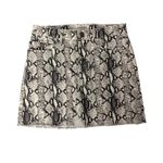 Frame  Le Mini Skirt 25 Python Print Gray Front Pocket Y2K Streetwear Photo 0