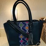 Artisan bags | Artsy colorful textured pebbled soft vegan leather satchel bag Photo 0