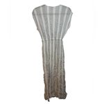 Blue Island Metallic Striped Maxi Swim Cover Dress Photo 1