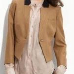 Trouvé Cropped Wool Blazer, tan/black Size XS Photo 0
