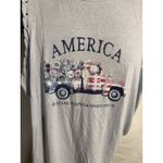 Maurice's Womens Patriotic America USA Truck Tank Top Blue Jersey Knit Size 2XL Photo 2