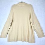 Eileen Fisher  Organic Cotton Waffle Knit Mock Neck Top Size Large Butter Yellow Photo 1