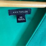 Ann Taylor NWOT  Size 12 Kelly Green V-Neck Sheath Midi Dress Wedding Career Work Photo 1