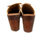 American Eagle Vintage 90’s Outfitters Leather Wooden Platform Clogs, Sz… Photo 10