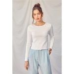 idem Ditto  Twisted Backless Long Sleeve Knit Top Photo 4