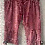 Moiselle dusty rose velvety hot pants, gold sailor buttons, floral ties; size 2 Pink Photo 0