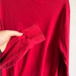 Eddie Bauer Vintage 90s  Red Classic Turtleneck Blouse Womens M Gorpcore Cotton Photo 2