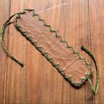 Snakeskin Leather Cuff Bracelet Tan Photo 2