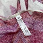 Anthropologie Jacinda Cropped Cardigan Flowy Wide Sleeves Pink White Kimono Photo 2