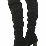 Wild Diva over the knee heeled lace up boots Photo 0
