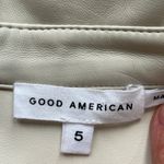 Good American Resort Faux Leather Short Sleeve Button-Up Shirt Bone Women’s 2X Photo 3