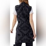 Free People Geometric Longline Wrap Belted Denim Vest Gray/Black Size XS NEW Photo 5