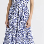 Free Assembly 100% Cotton Belted Button Front Utility Shirtdress ~ Size M 💚🍄 Blue Size M Photo 0