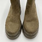 Steve Madden Women's Army Green Leather Chucky Distressed Chelsea Boots Size 10 Photo 6