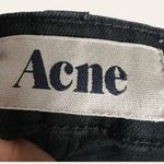 Acne Studios Kex Wet Black Raw Hem Low Rise Slim Jeans Size 26 Photo 5