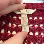 Matilda Jane  Women’s A Stitch in Time Tie Front Maroon Cardigan Size Medium Photo 5
