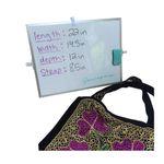 Floral Gold Embroidered Purple Flower Black Velvet Tote Bag Photo 6