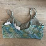 prAna Swim Top Willow Falls Reversible Mirage Blue Print Green Bikini Top Small Photo 6