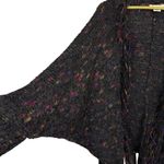 Vintage Gil Aimbez Wool Blend Oversized Shrug Open Cardigan Black Fringe Dolman Size undefined Photo 2