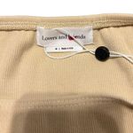 Lovers + Friends  beige ribbed 
Cut Out Off Shoulder Top size medium Photo 2