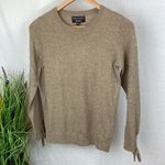 Banana Republic Wool Blend Tan Tie Bow Cuff Sleeve Crew Neck Sweater NEW XS Photo 0