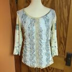 Retro Y2K feminine lace top Blue Size M Photo 7
