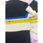 SO Heritage Women's Striped Knit Sweater Size L Black Cream Blue Casual Size L Photo 3