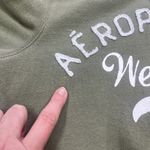 Aeropostale Y2K Embroidered Spell Out Zip Up Hoodie Sz Medium Skater Grunge Green Photo 10