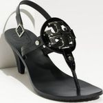 Tory Burch  Holly 2 Slingback Heeled Sandals Black Silver Photo 0