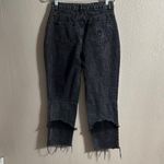 Nasty Gal  Black Cropped Ankle Jeans with Distressed Hem Photo 8