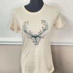 Bella Canvas Bucked Up Beige Short Sleeve Logo Tee Photo 0