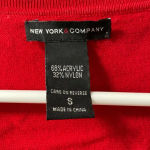 New York And Company  red sweater cardigan Photo 2