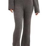 Aerie Mid Rise Marshmallow Pull On Straight Leg Pants Gray Women's Size Medium Photo 0