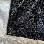 Vintage Black Velvet Floral Glitter Prom Dress Photo 3