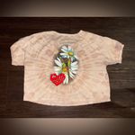 Boys Lie  / Light‎ Brown Lady Flower Fitted Tee size small Photo 4