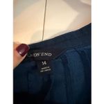 Lands' End Lands’ End blue cotton button front blouse 14 Photo 2