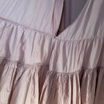 J.Crew Light Brown Puff Sleeve Tiered Midi Wrap Dress Size Medium Summer boho Photo 3