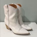Dolce Vita White Leather Western Boots Size 7.5 Photo 0
