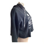 It’s a Krystal thing graphic crop unfinished hem hoodie (Preowned) Black Photo 1