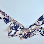Snake Skin Pattern Bow Scrunchie Tan Photo 0