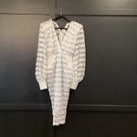 Zhivago It's Over Dress Midi tassle lace long sleeve formal cocktail dress US 4 White Photo 15