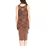 Sandro  Paris Roselia Knit Bodycon Black Red Space Dye Tank Dress Size 2 Photo 1