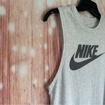 The Nike Tee Light Gray Crewneck Black Logo Muscle Tank Top Photo 3
