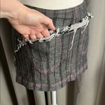 Gray Frayed Hem Skirt Size L Photo 1