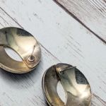 Vintage Earrings For Pierced Ears Circle Shape Cream & Navy Photo 7