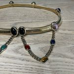 Judith Leiber Gold Semi Precious Stones Chain Belt Vintage 90s Accordian Stretch Photo 6