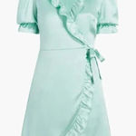 Hill House The Nima Silk Wrap Dress in Mint Size Small Green Photo 0