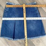 See By Chloe  Denim Skirt Side Pleat Raw Edge‎ Blue 28 6 Photo 12
