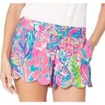 Lilly Pulitzer  Dahlia Gumbo Limbo scalloped mini shorts small Photo 0