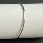 Women’s vintage dainty silver patterned bangle bracelet one‎ size Photo 1